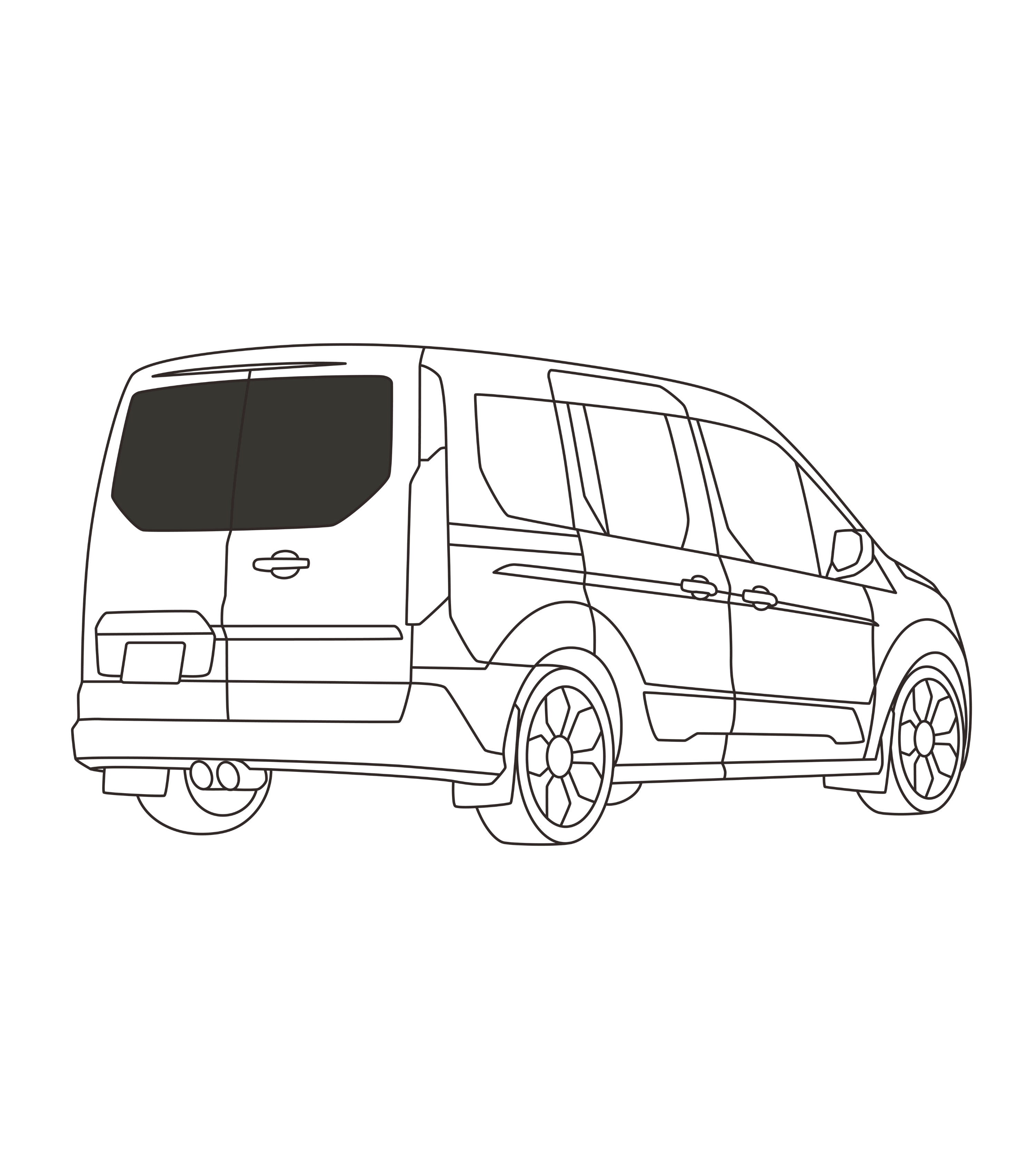 Fenêtres arrière Transit Connect 2014+