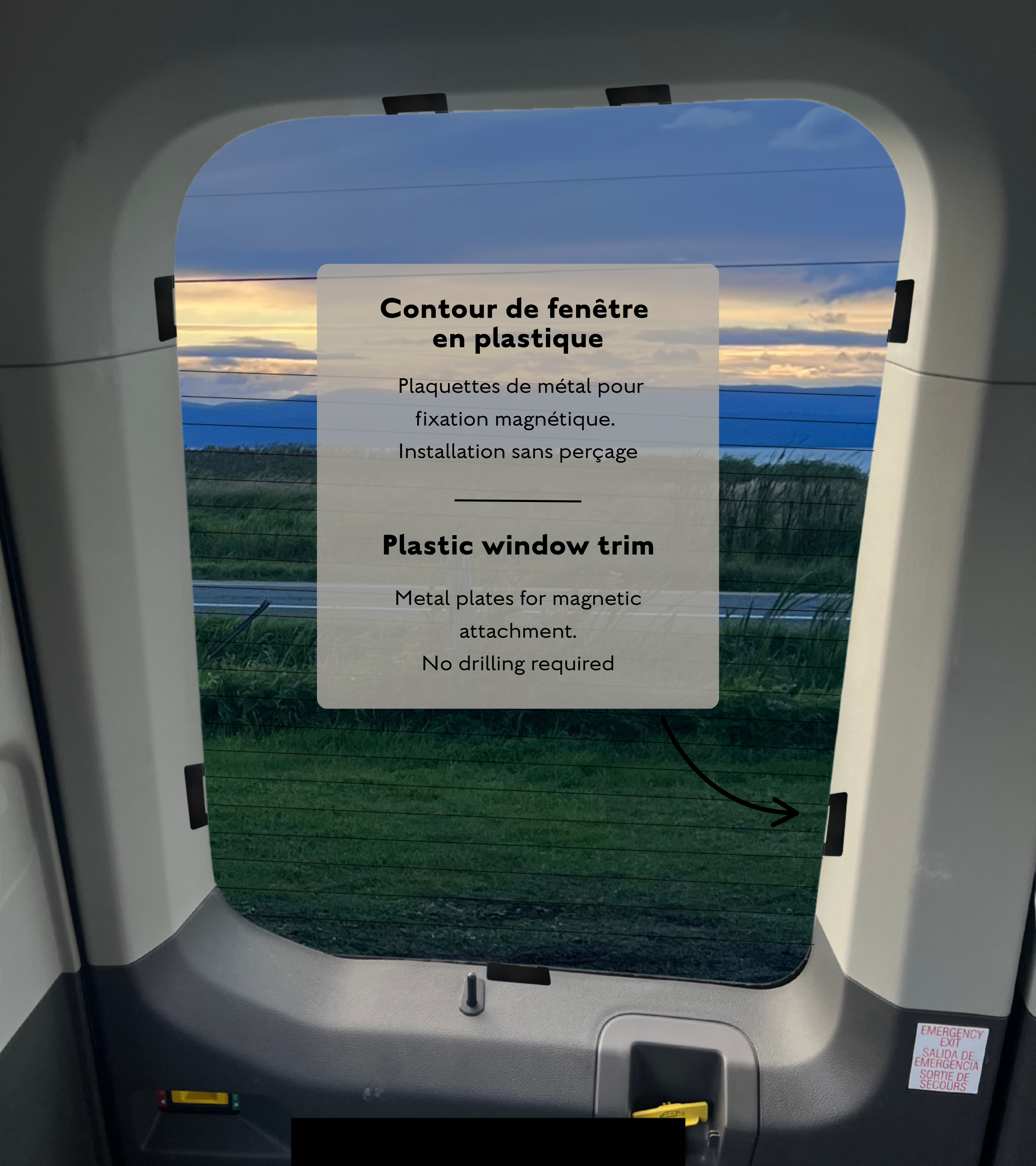 Fenêtres arrière Transit 2015+ (Toit moyen/haut)