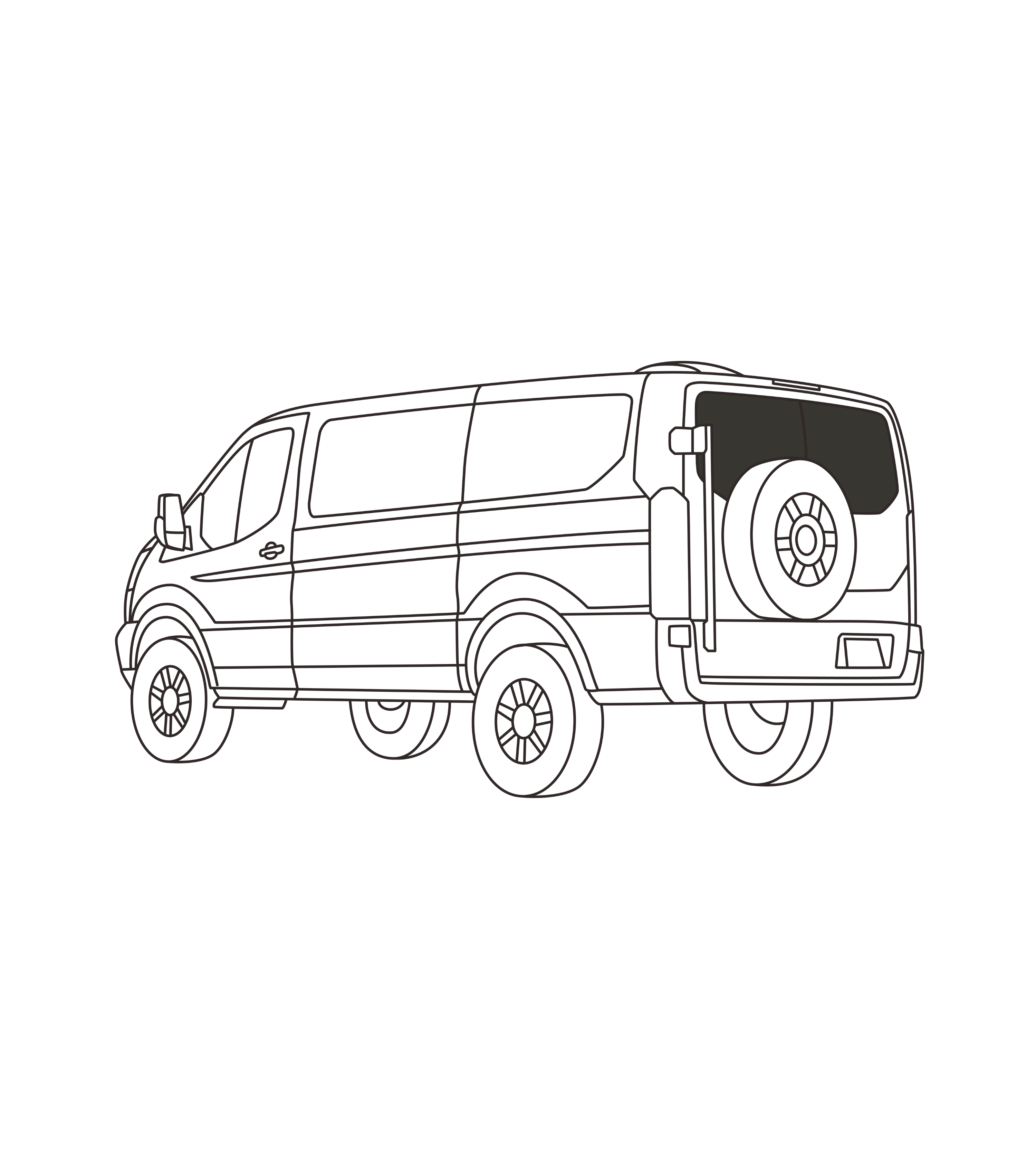 Fenêtres arrière Transit (Toit bas)