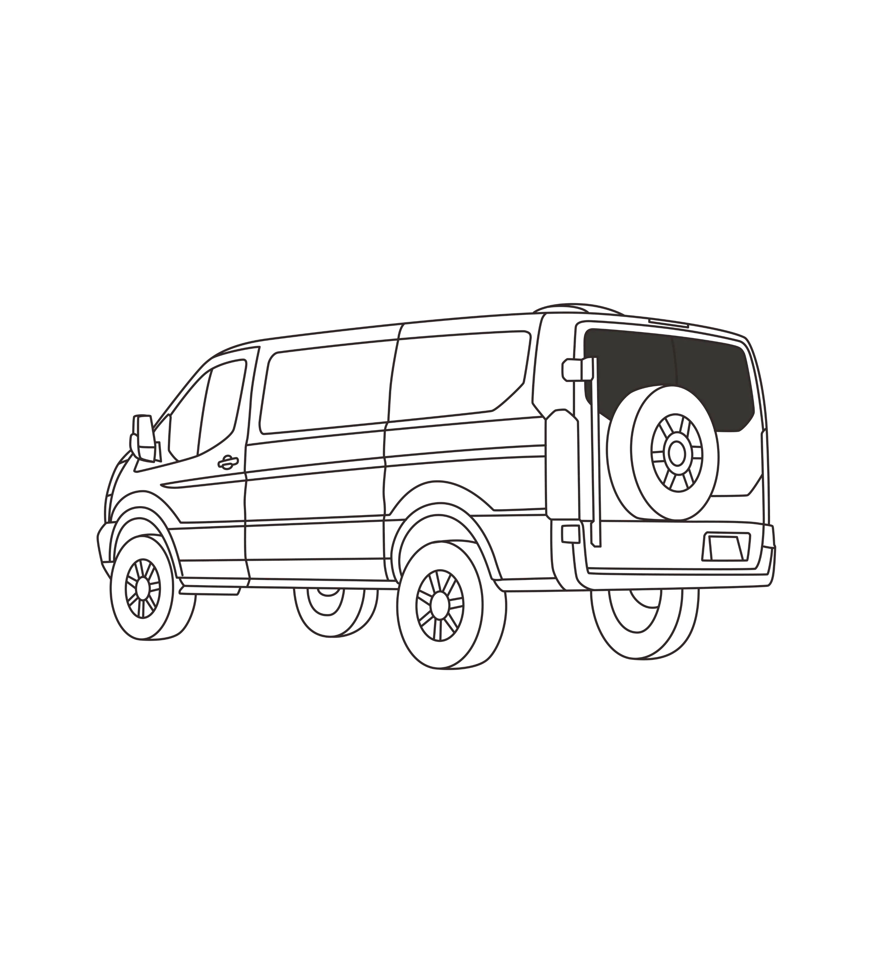 Fenêtres arrière Transit (Toit bas)