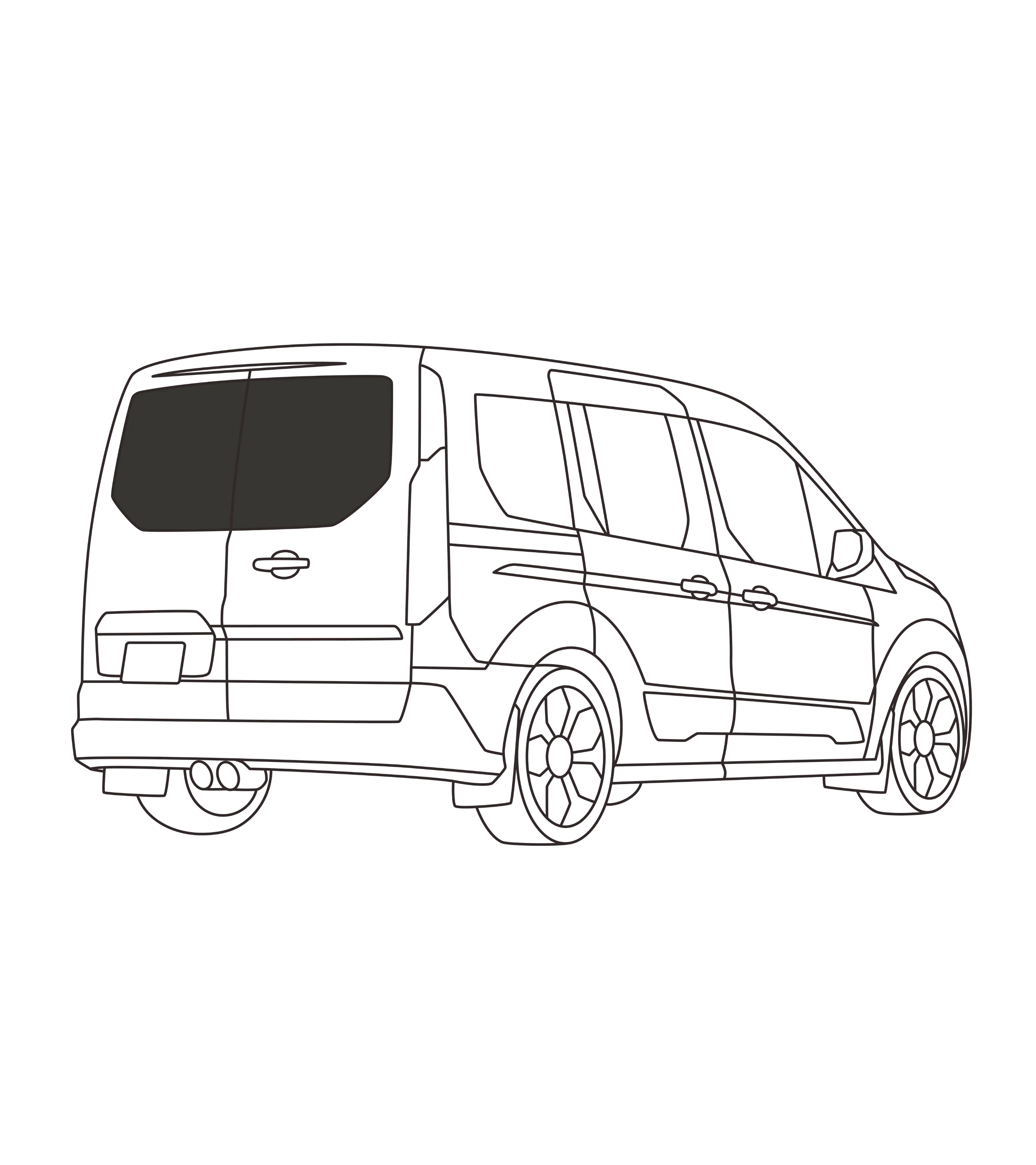 Fenêtres arrière Transit Connect 2014+