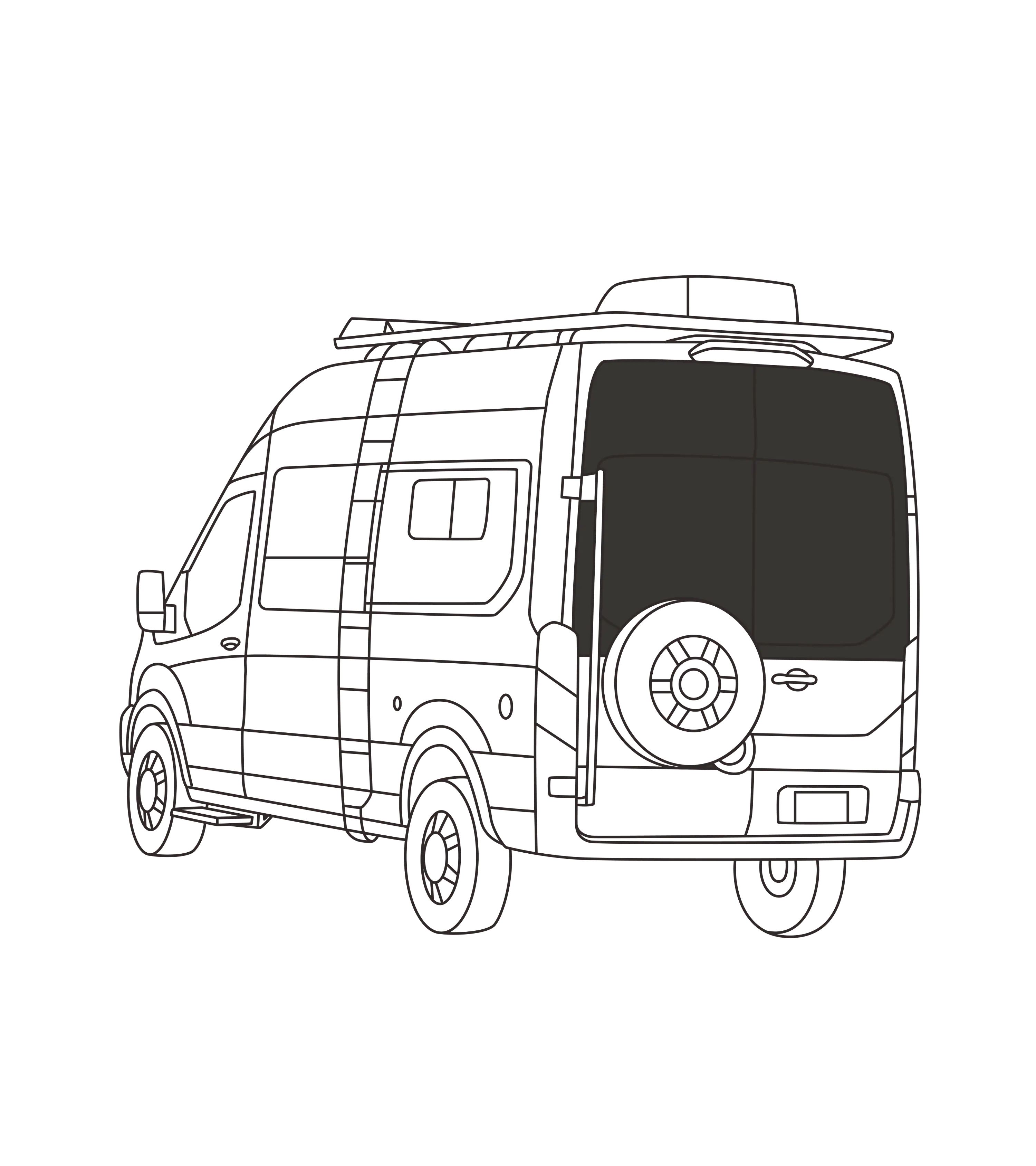 Panneaux arrières Transit 2015+ (Toit moyen/haut)