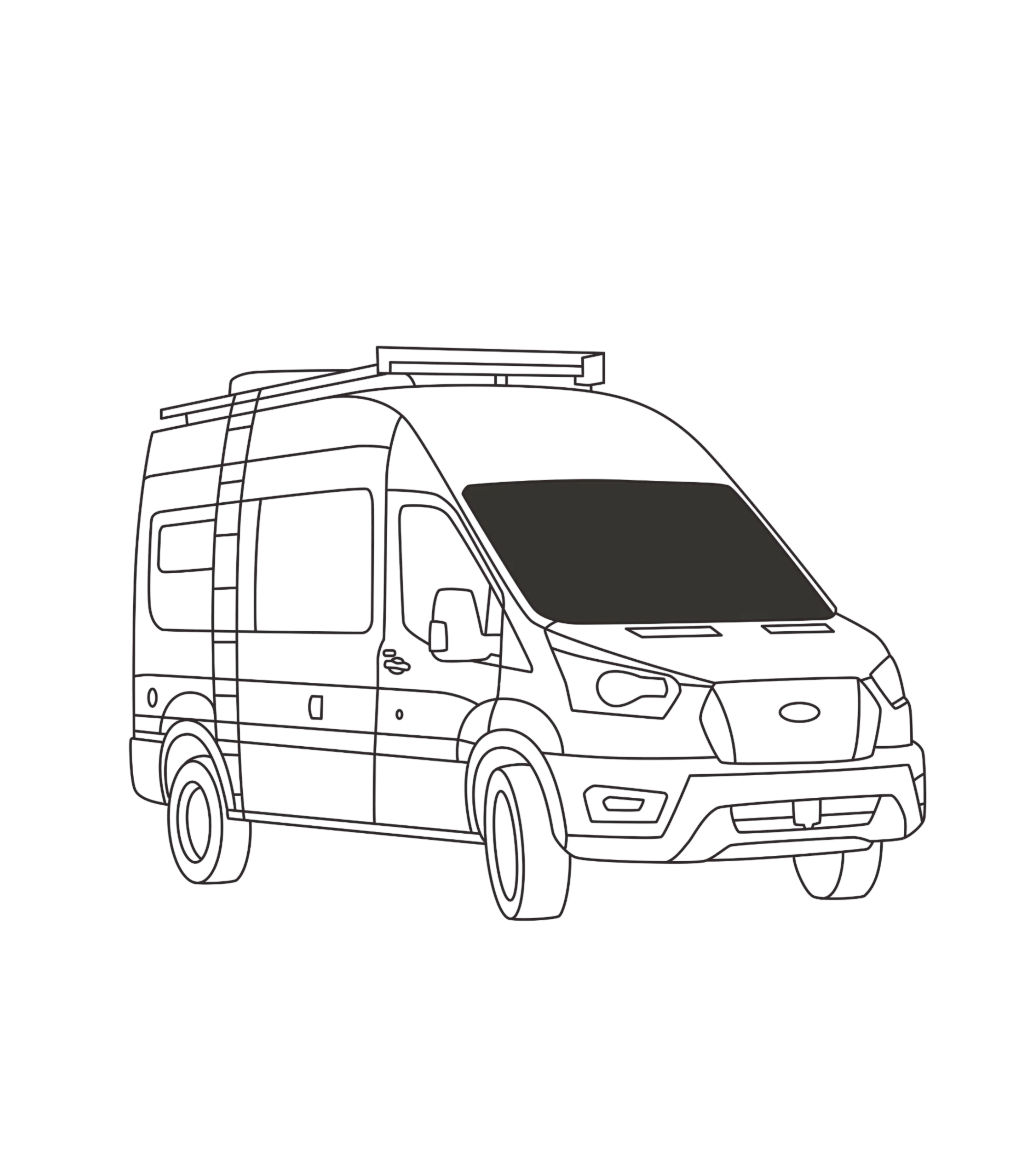 Pare-brise Transit (Toit moyen/haut)