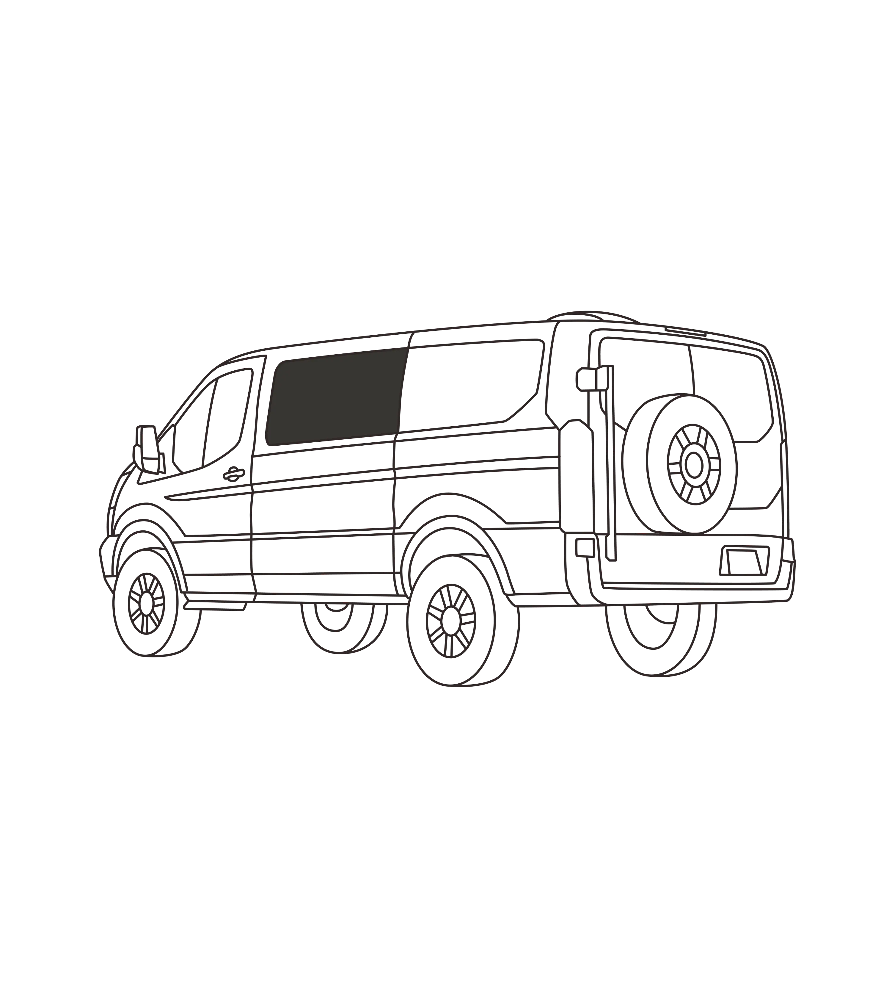 Fenêtre crew Transit (Toit bas)