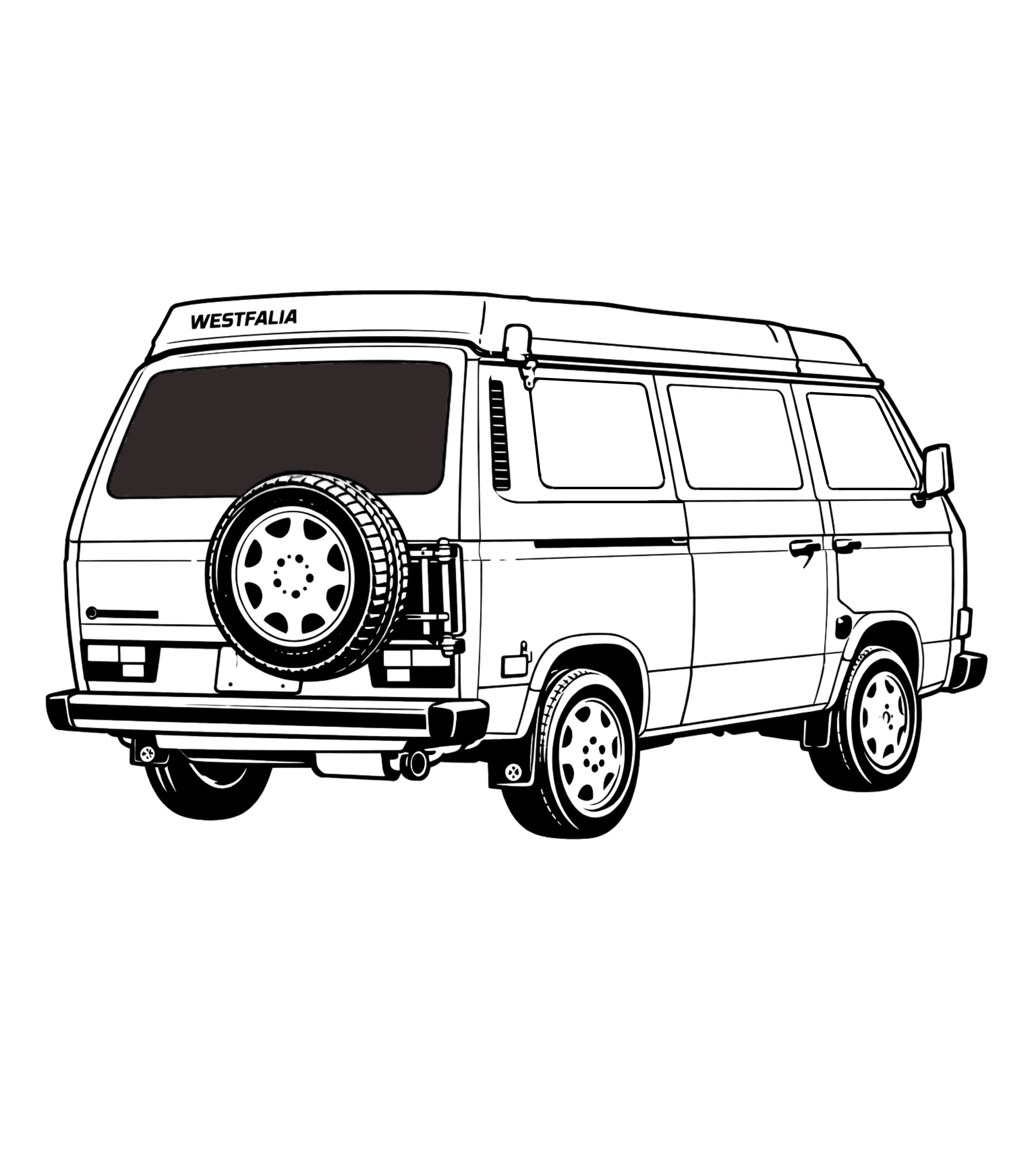 Fenêtre arrière Volkswagen Vanagon 1980-1991