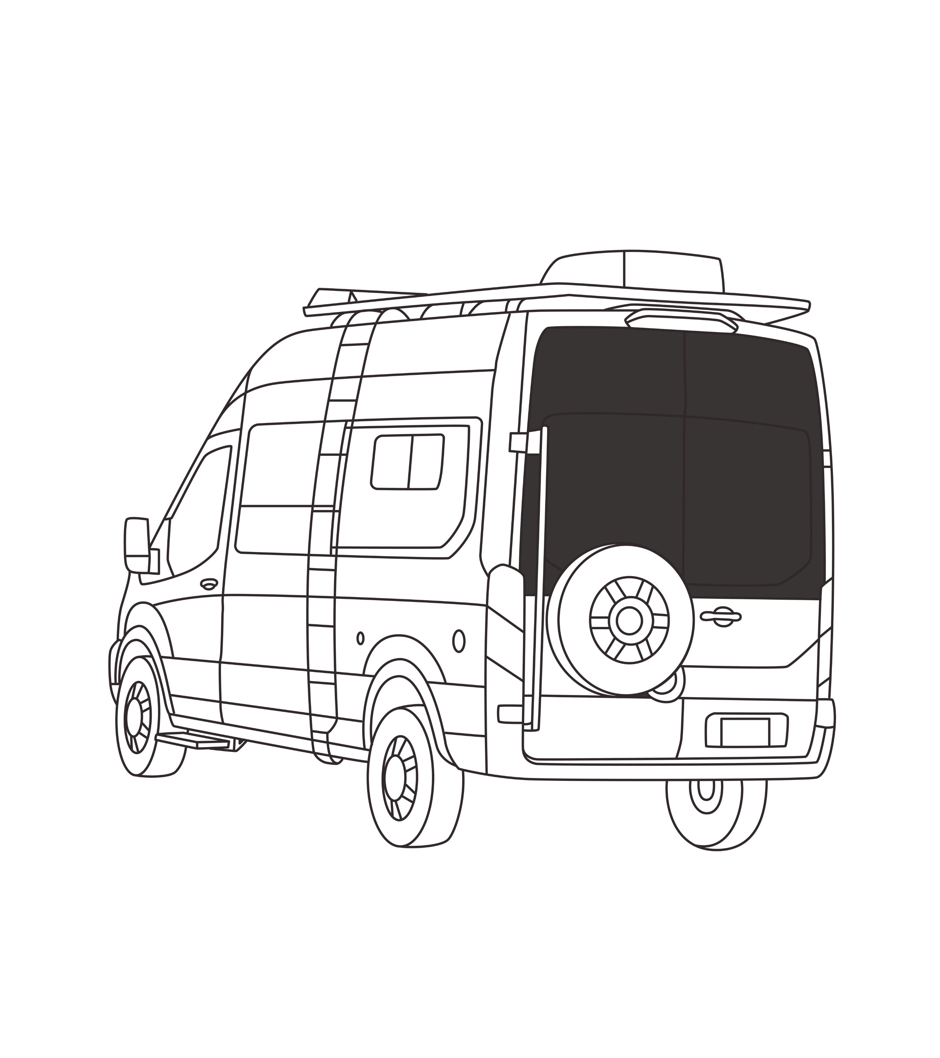 Panneaux arrières Transit 2015+ (Toit moyen/haut)