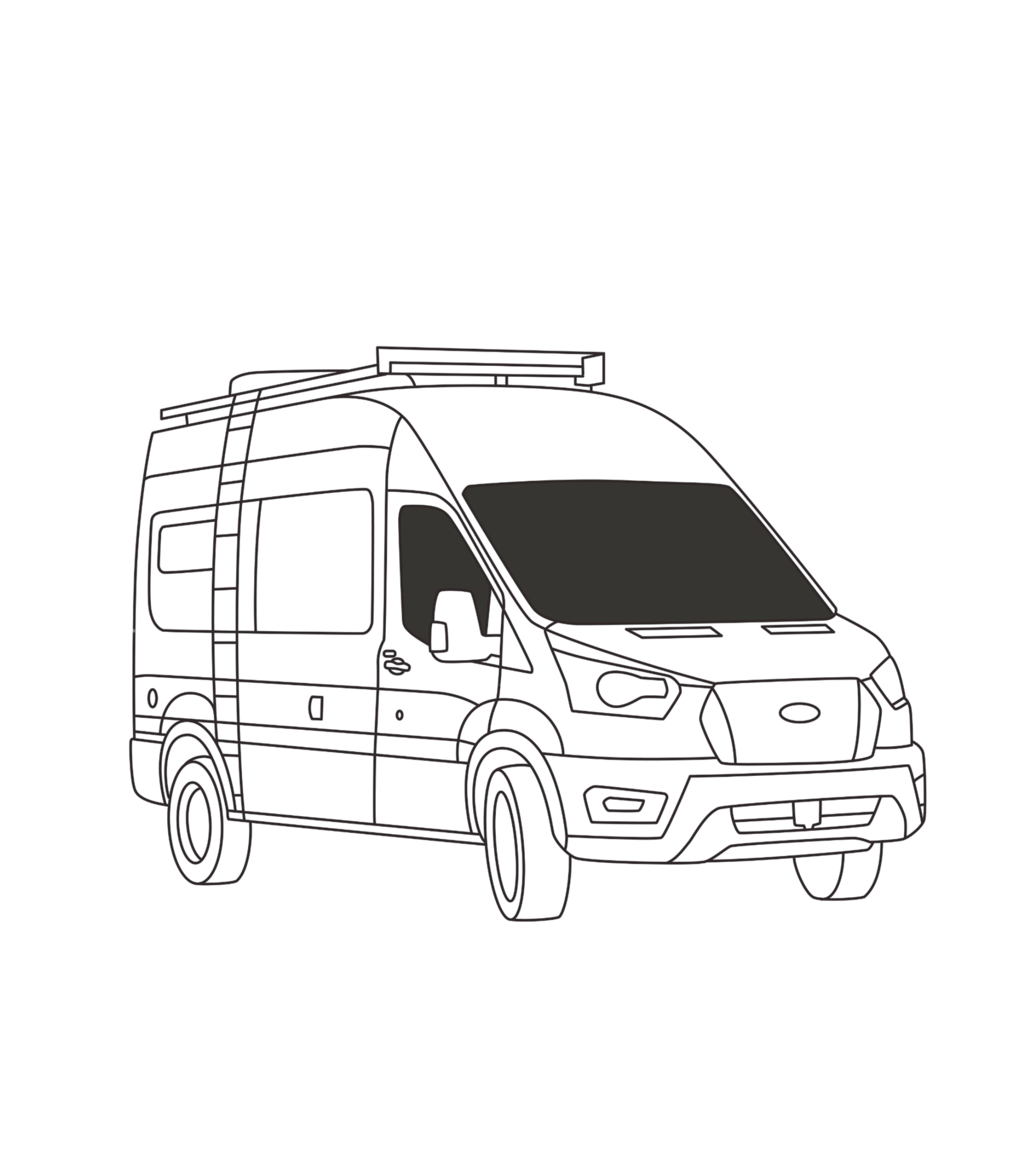 Cabine avant Transit 2015-2019 (Toit moyen/haut)