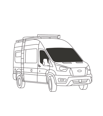 Cabine avant Transit 2020+ (Toit moyen/haut)