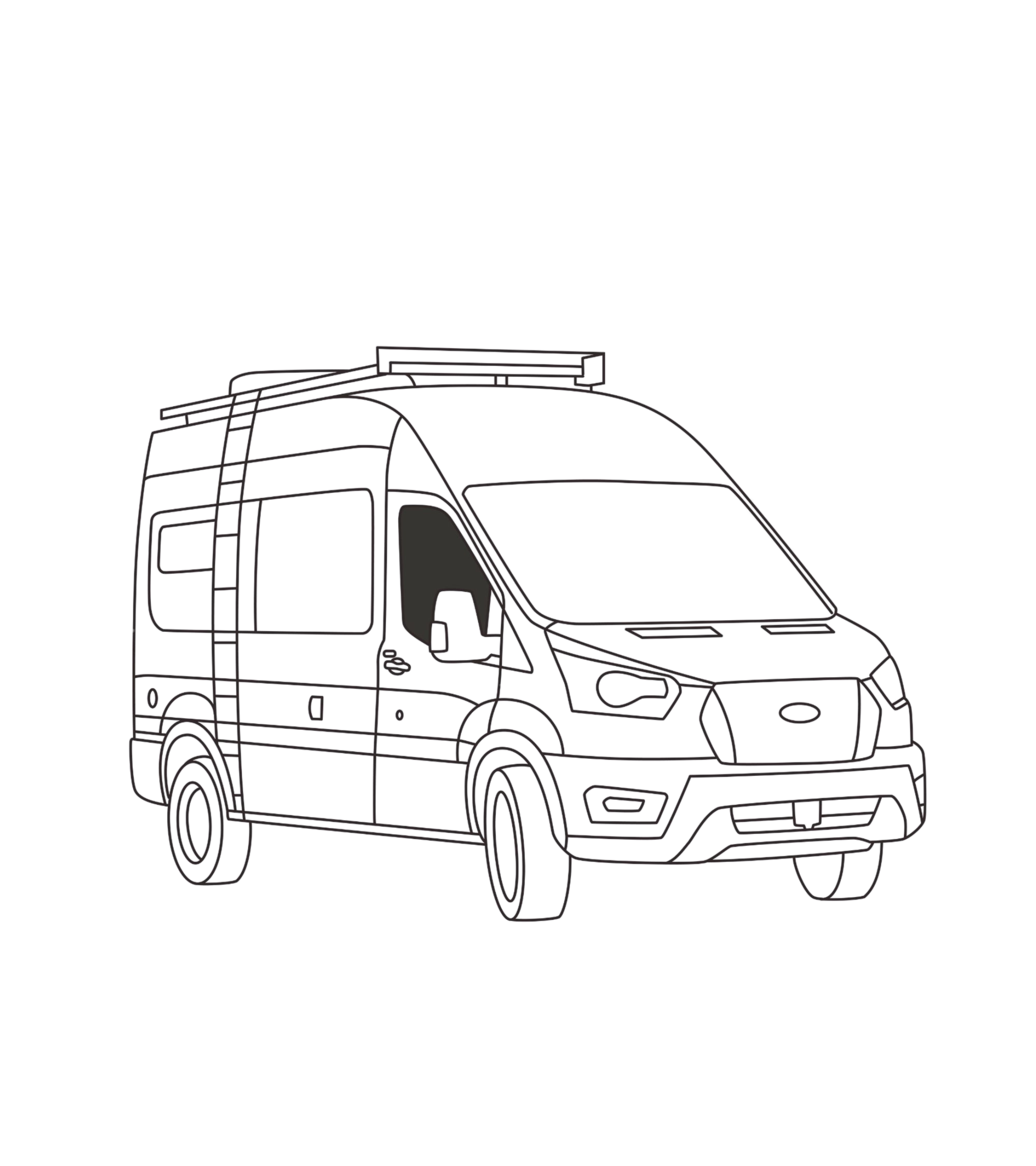 Portes avant Transit 2015-2019 (Toit moyen/haut)