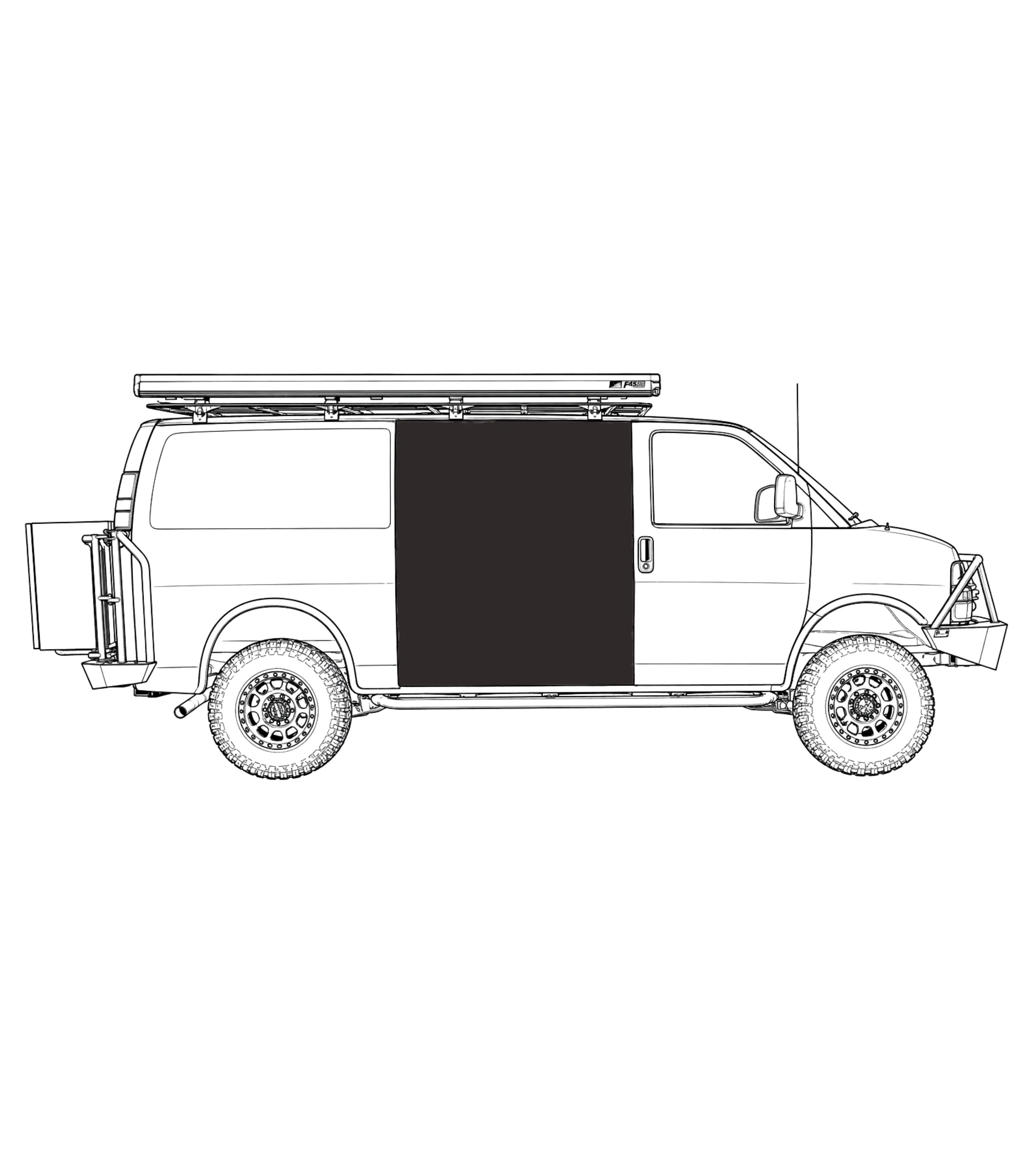 Moustiquaire porte latérale Chevrolet express