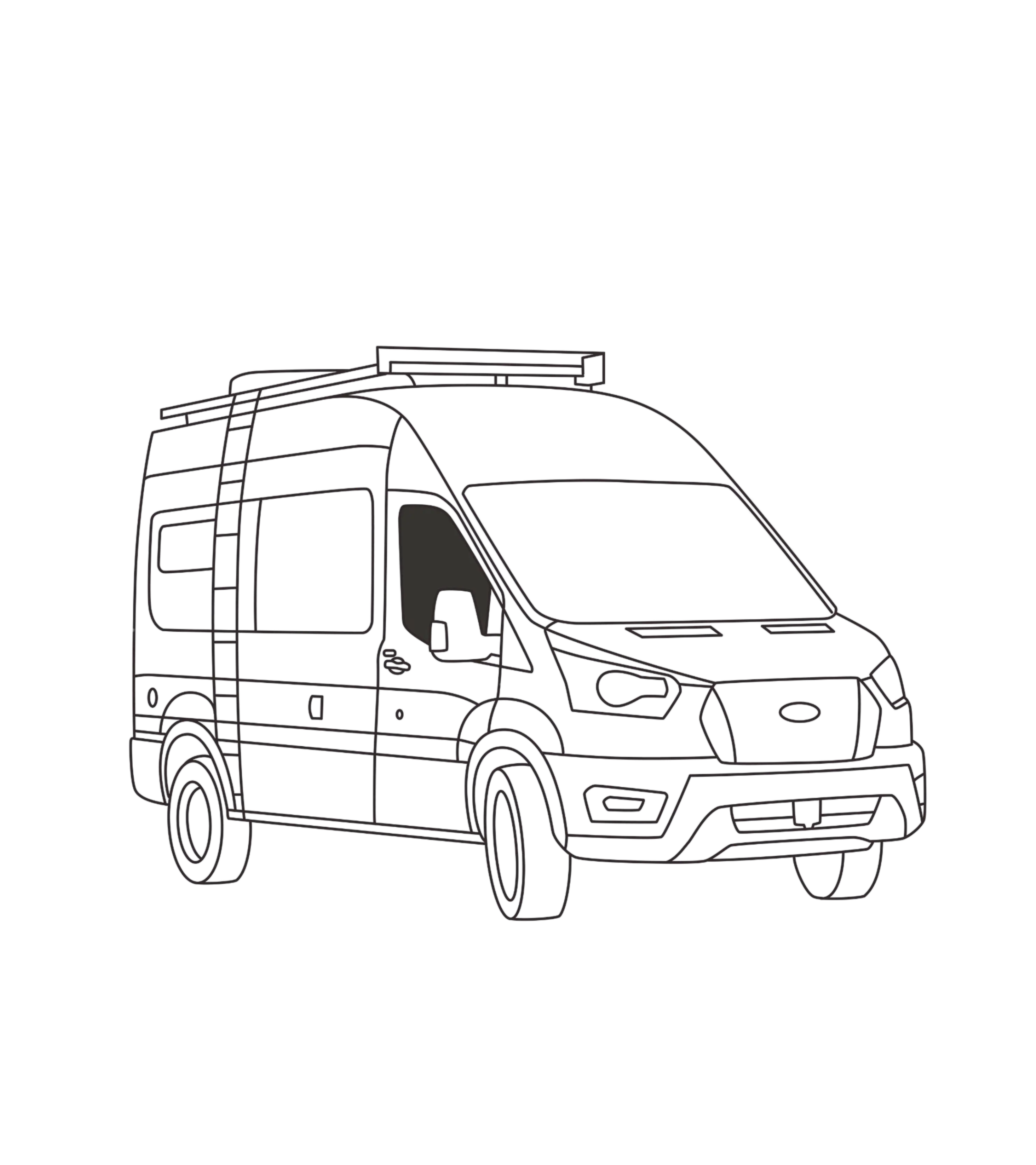Portes avant Transit 2015-2019 (Toit moyen/haut)