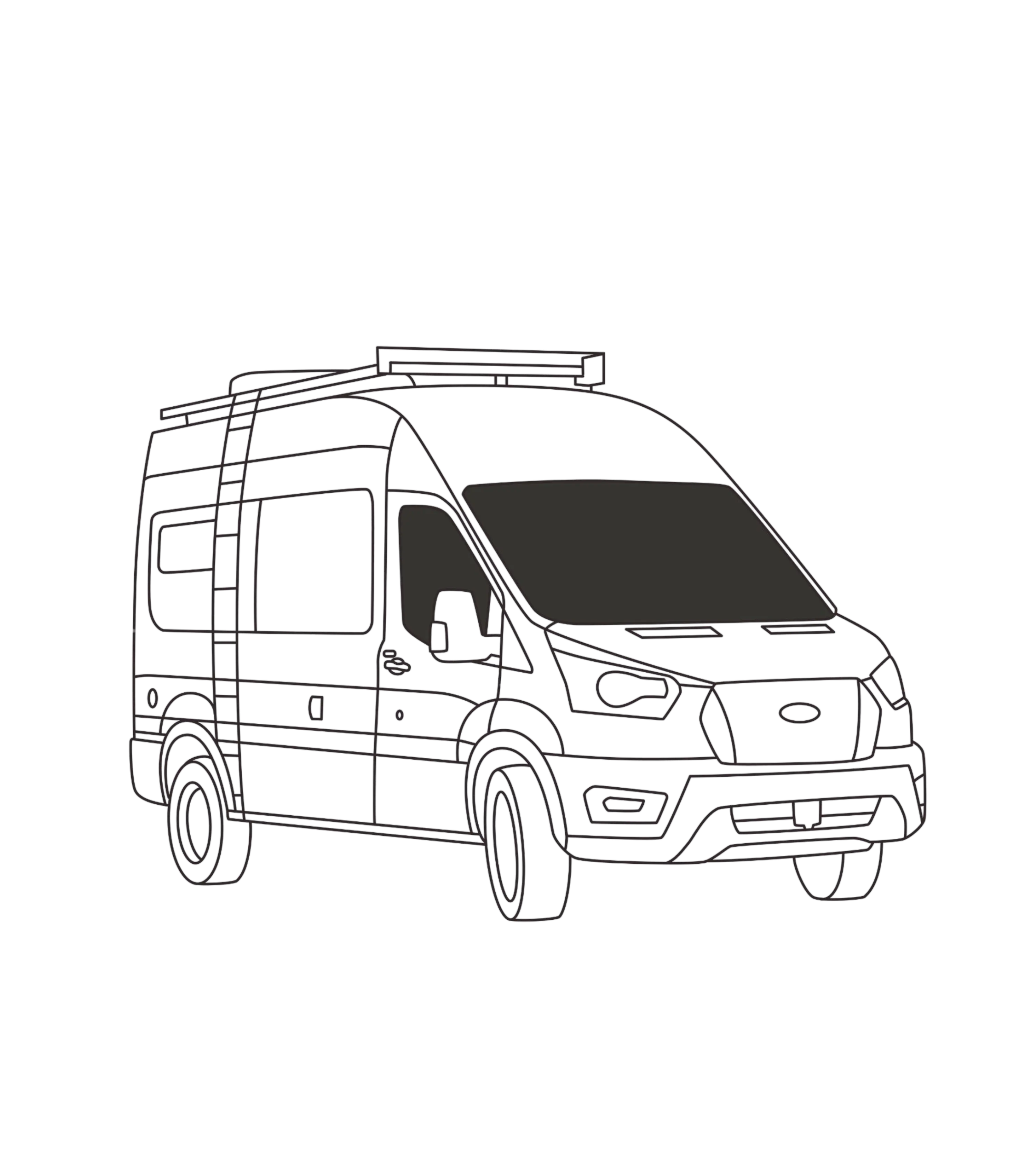 Cabine avant Transit 2015-2019 (Toit moyen/haut)