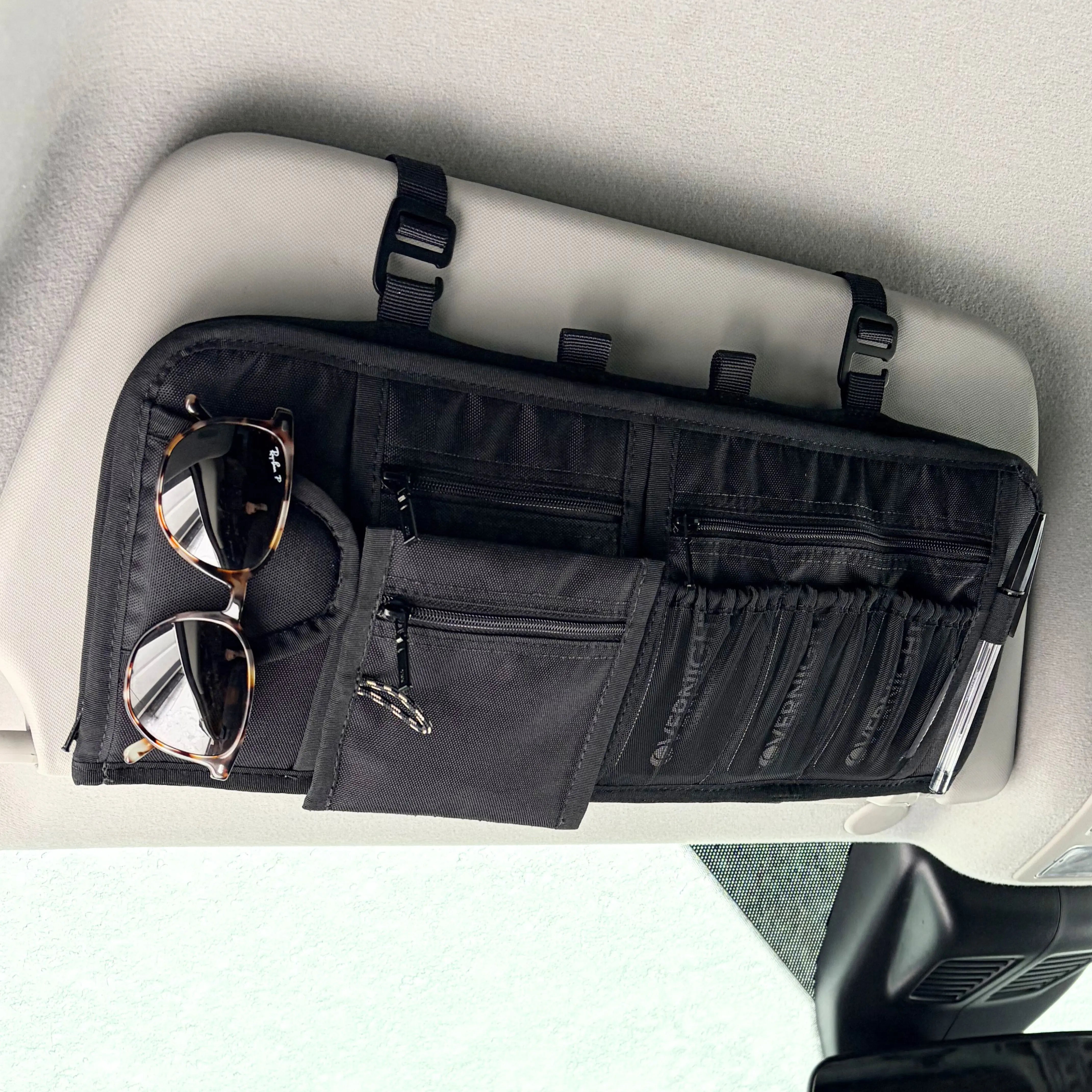 Sun visor organizer