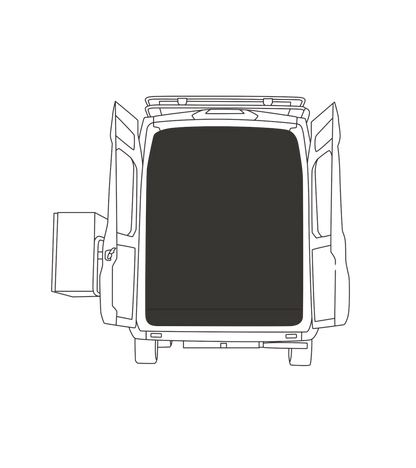 Partition isolée pour moustiquaire arrière Transit (Toit moyen)