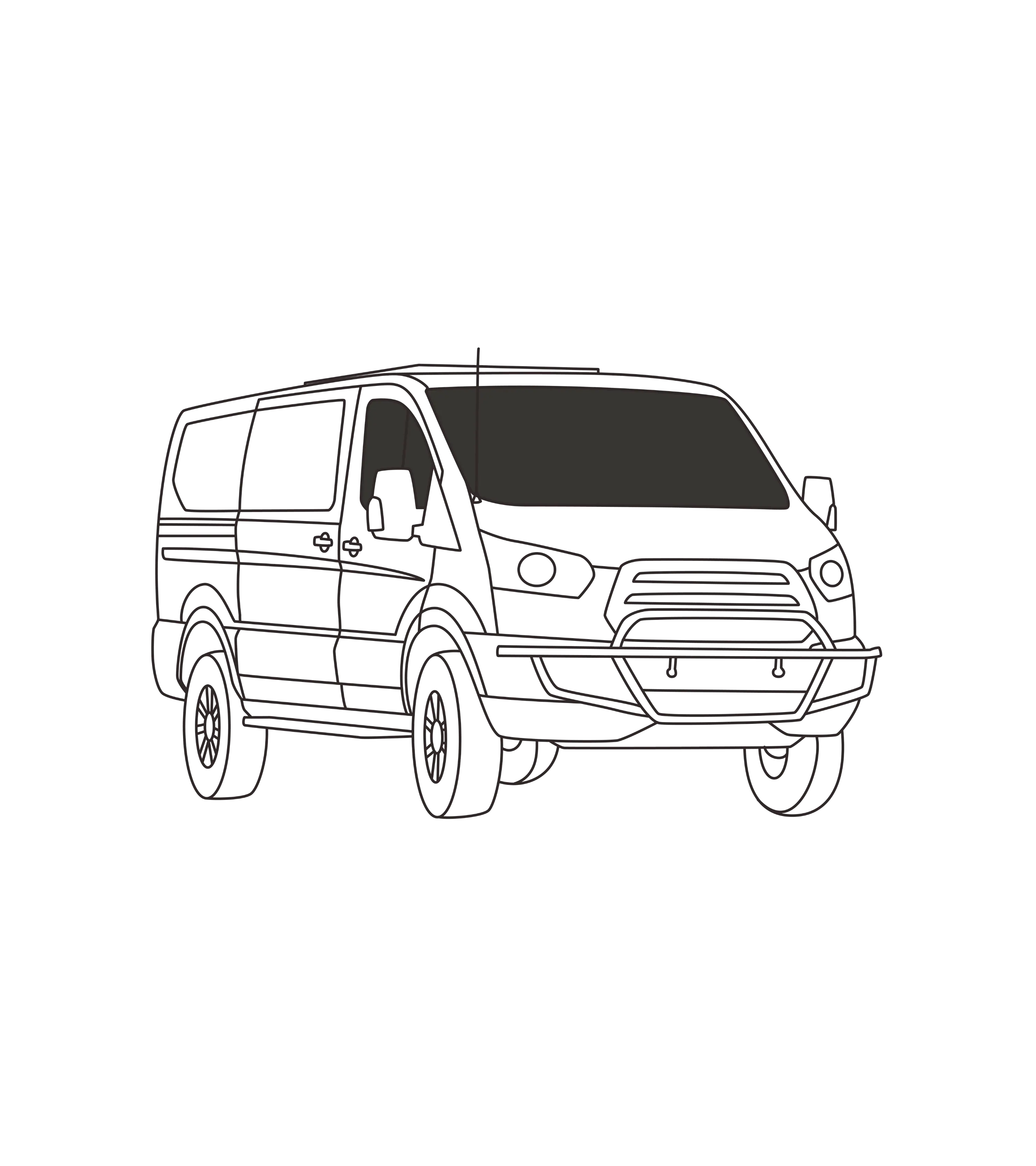 Cabine avant Transit (Toit bas)