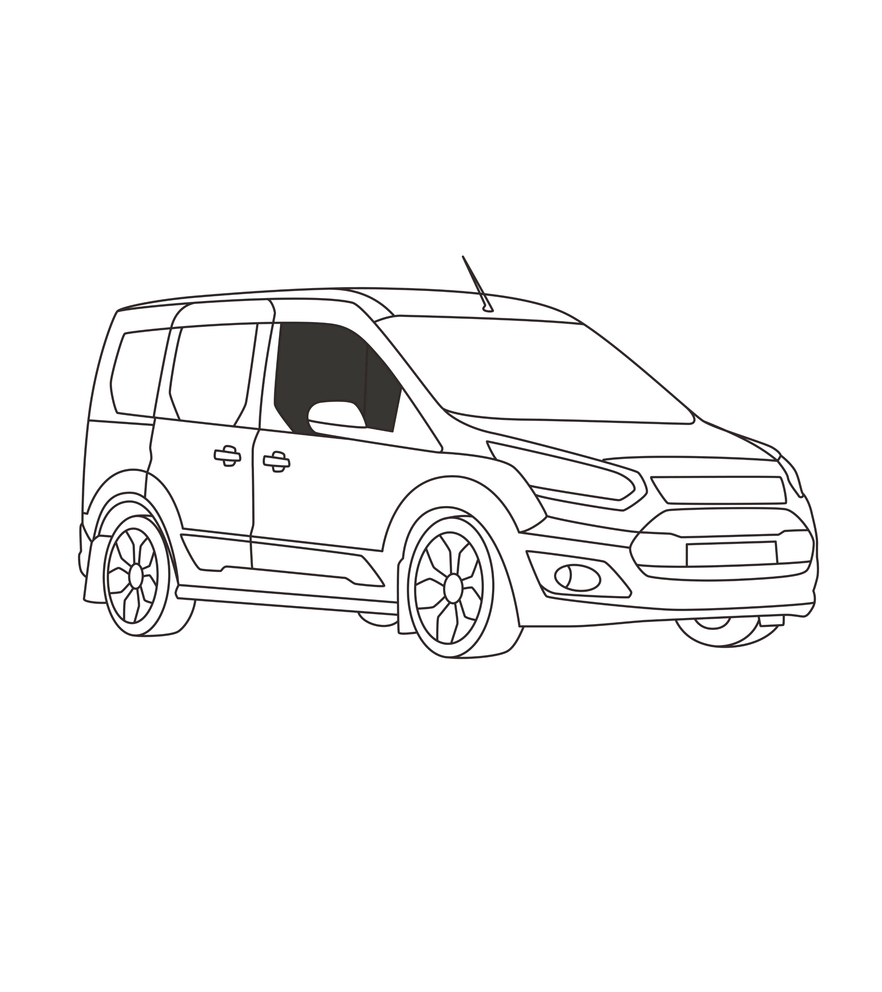 Portes avant Transit Connect 2014+