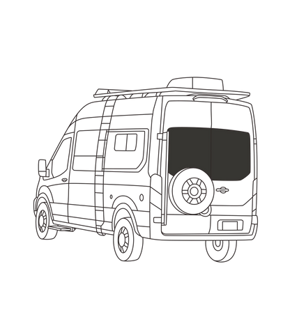 Fenêtres arrière Transit 2015+ (Toit moyen/haut)